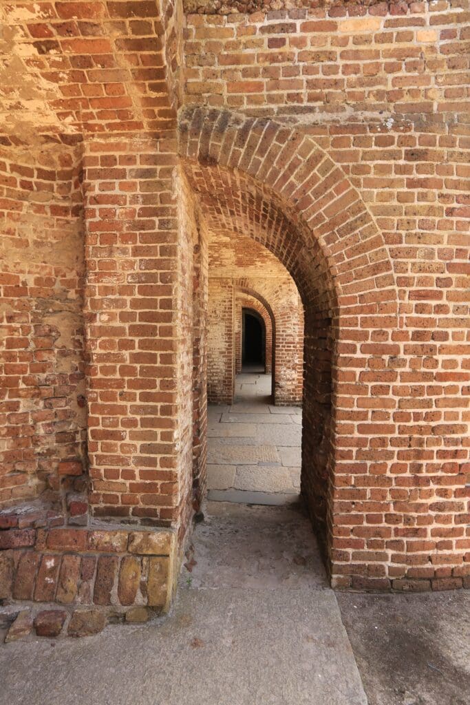 a close up of a brick building