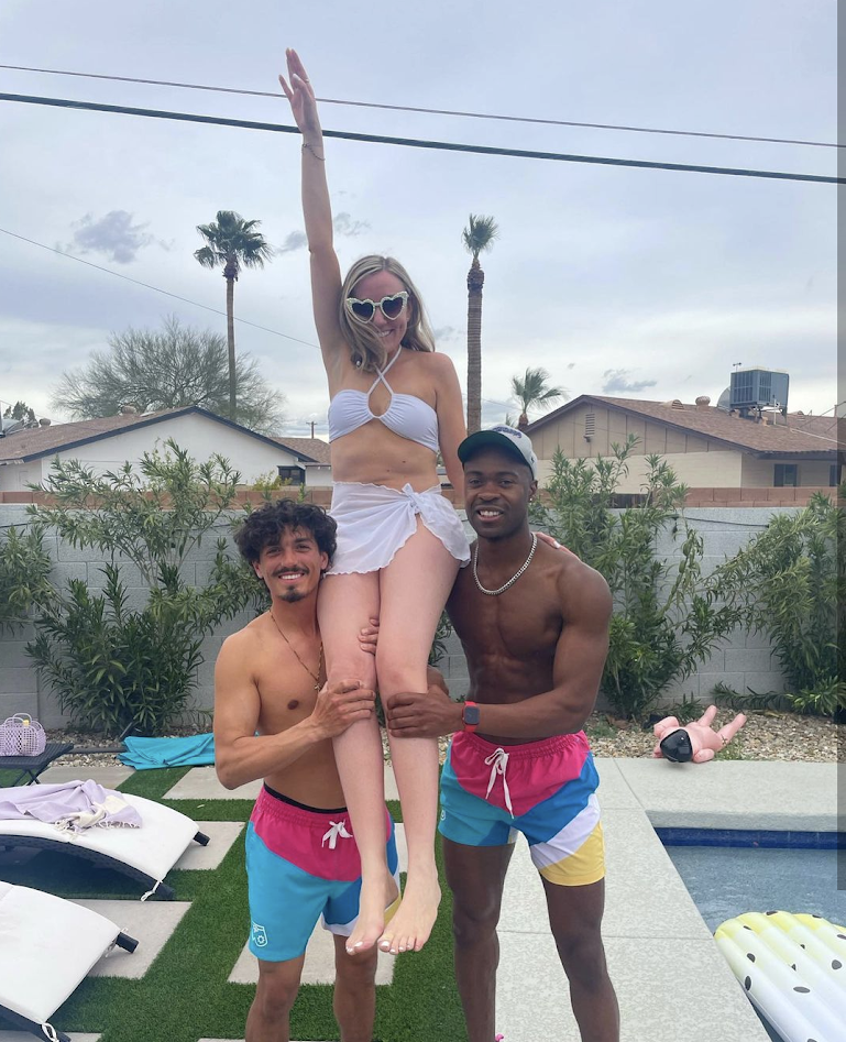 a group of people posing for the camera
