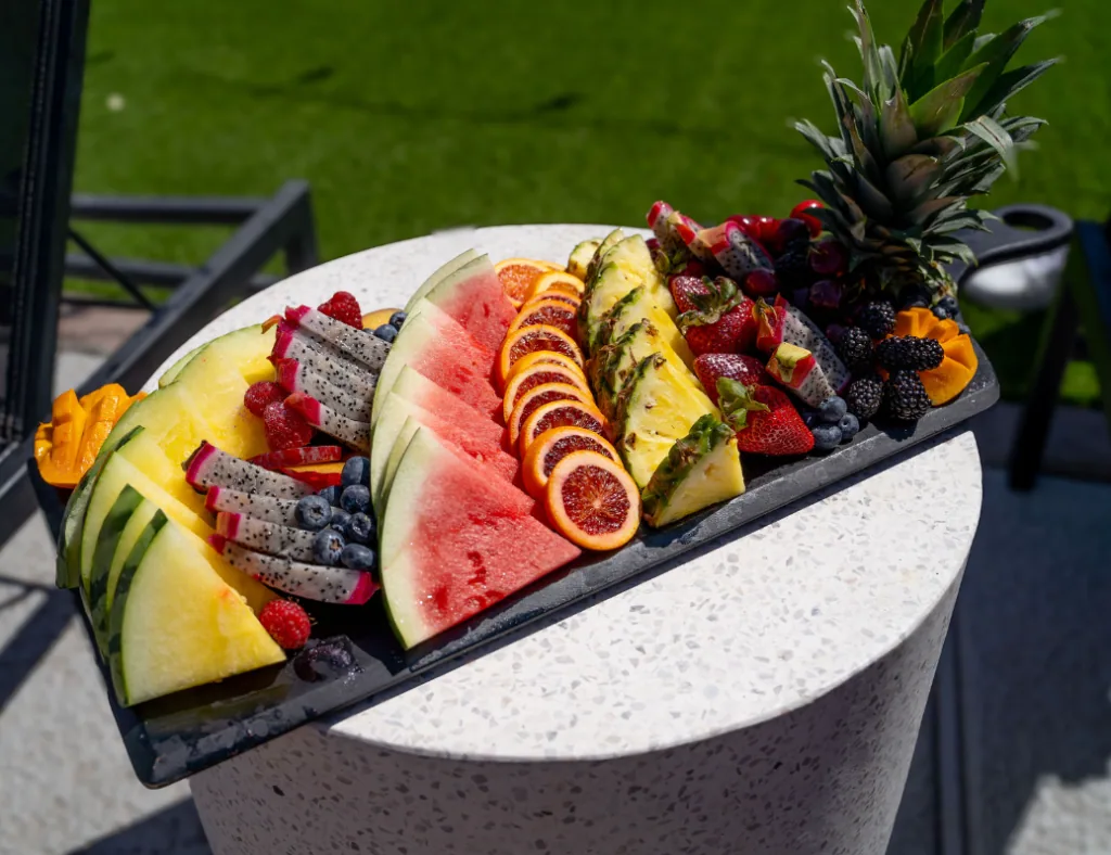 a plate of food on a table