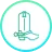 The Cocktail CowBoys logo in teal