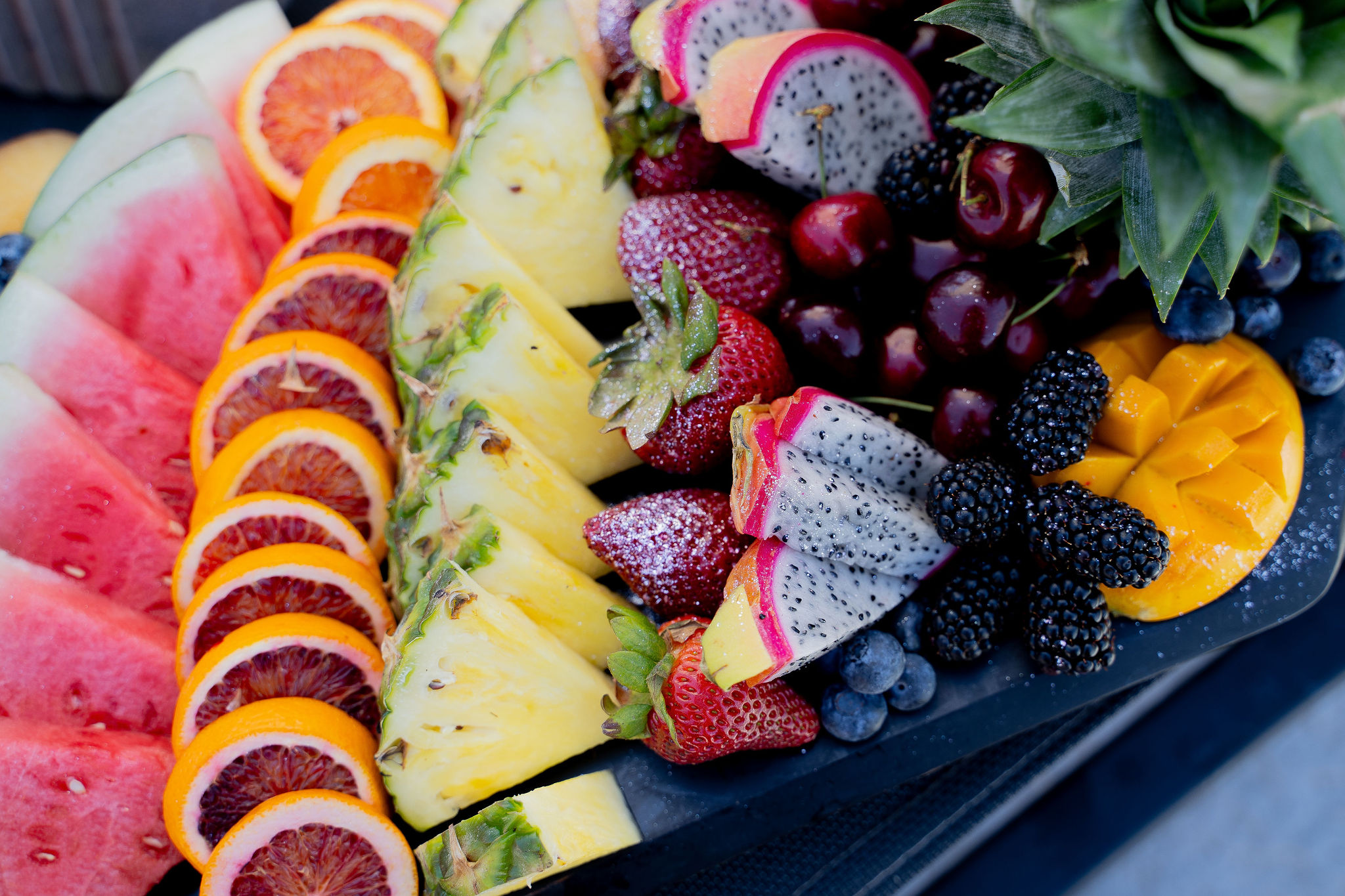a tray of food