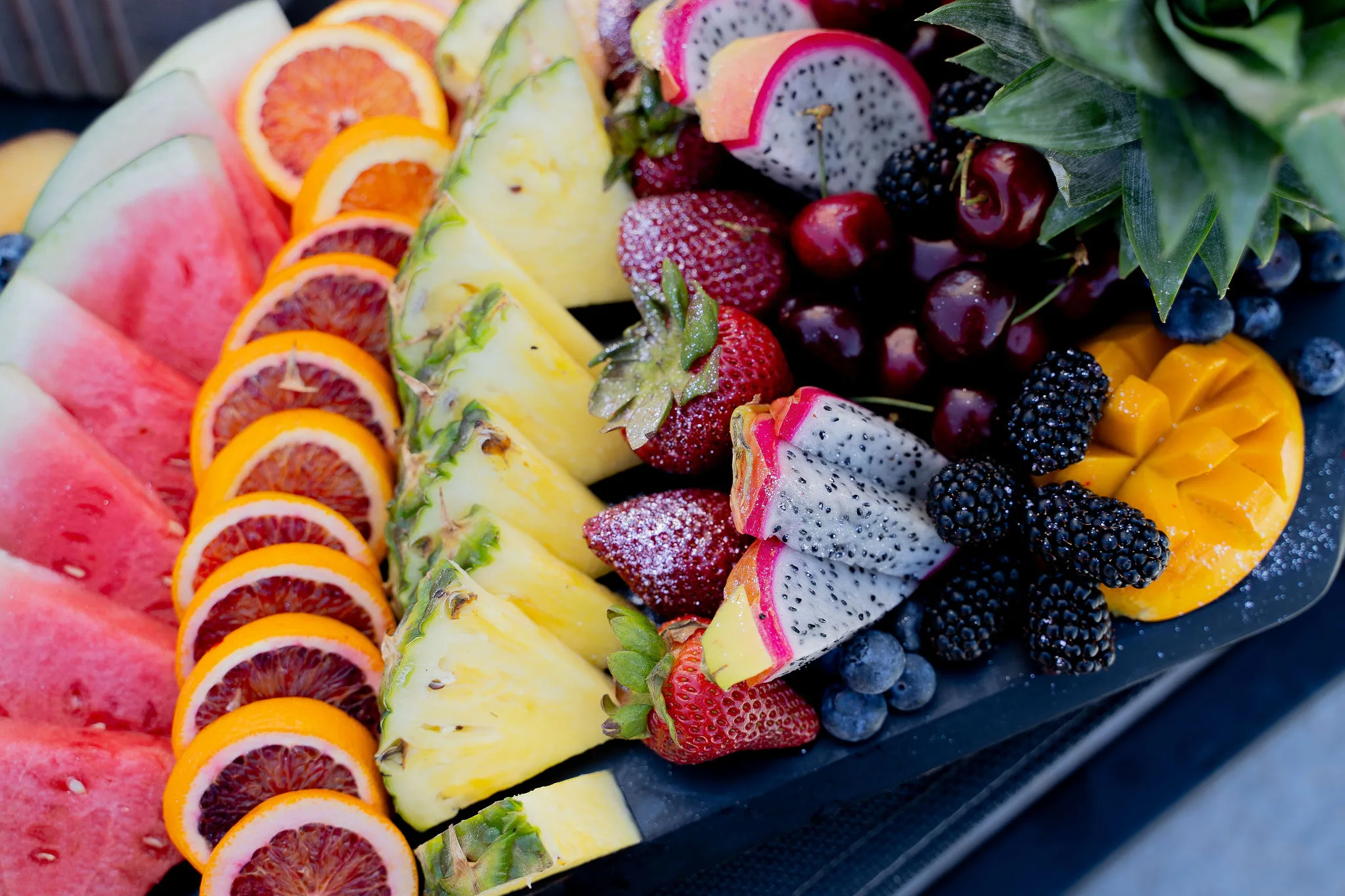 a tray of food