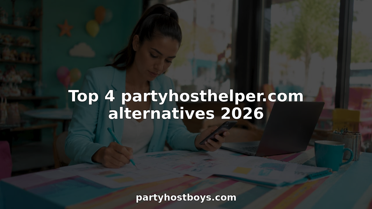 Event planner coordinating party hosts at conference table