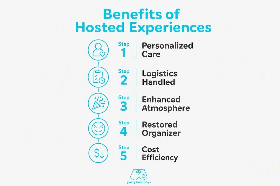 Infographic illustrating benefits of hosted experiences